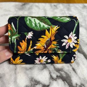 Vera Bradley Riley Compact Wallet in Sunflowers